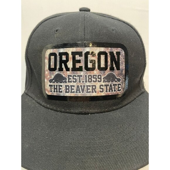Oregon Beaver State hat cap 7" snap back black - Picture 7 of 7